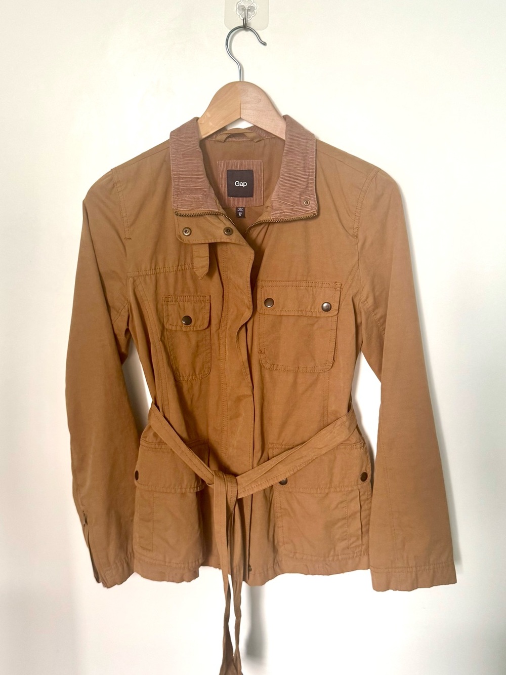 GAP Women's Brown Utility Jacket with Waist Tie, like new